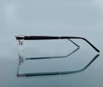 Classic Brown Half-Rim Eyeglass Frame – Coffee Finish - Image 4