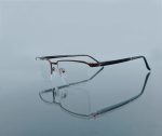Classic Brown Half-Rim Eyeglass Frame – Coffee Finish