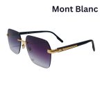 Mont Blanc MB0242 C1 Rimless Sunglasses – Gold & Black