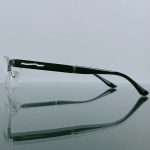 Premium Semi-Rimless Eyeglass Frame – Silver Black - Image 3