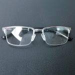Premium Semi-Rimless Eyeglass Frame – Silver Black - Image 4