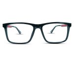 PR 1040 Rectangular Eyeglass Frame – Black & Red - Image 2