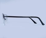 Eyeglass Frame – Premium Half-Rim Black Metal - Image 4