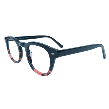 Black-Pink Designer Round Frame