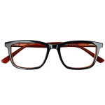 Premium Black-Orange Acetate Frame - Image 2