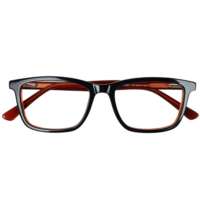Premium Black-Orange Acetate Frame - Image 2