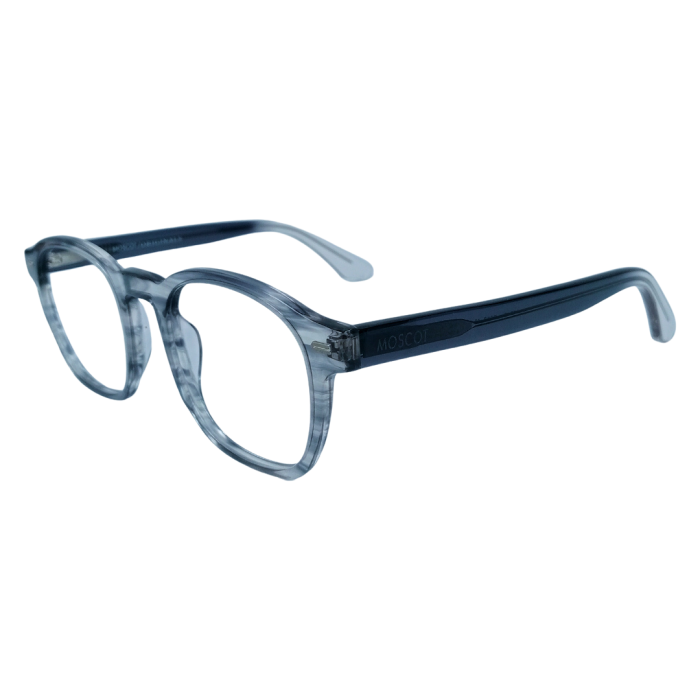 Grey Transparent Round Acetate Frame - Image 1