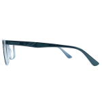 Carrera Style Eyeglass Frame – Blue Glossy Acetate with Signature Stripes - Image 4