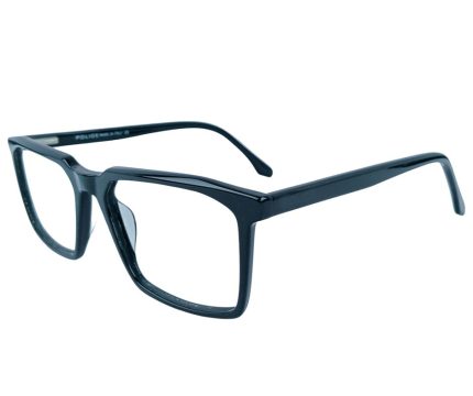 POLICE Style Classic Black Acetate Eyeglass Frame