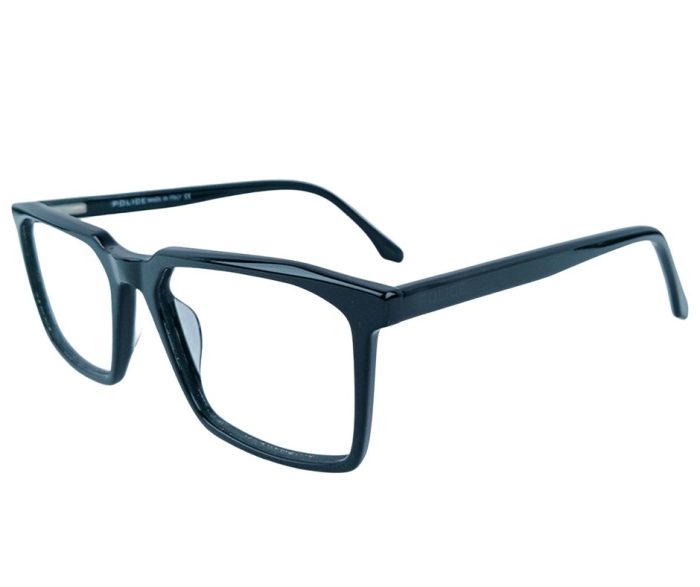 POLICE Style Classic Black Acetate Eyeglass Frame - Image 1