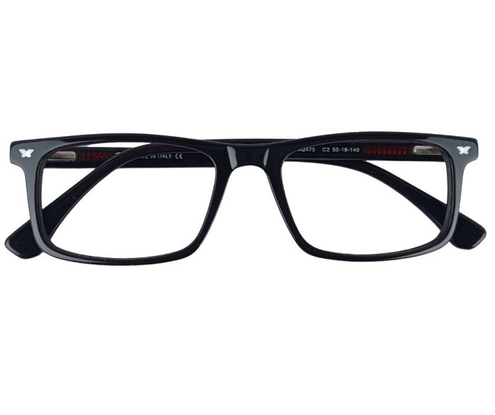 Premium Black Acetate Eyeglass Frame - Image 3