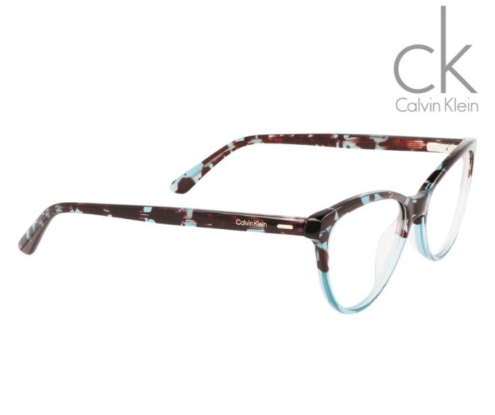 Calvin Klein CK21519 454 Glasses – Multi-Colored Havana with Blue Accents - Image 7