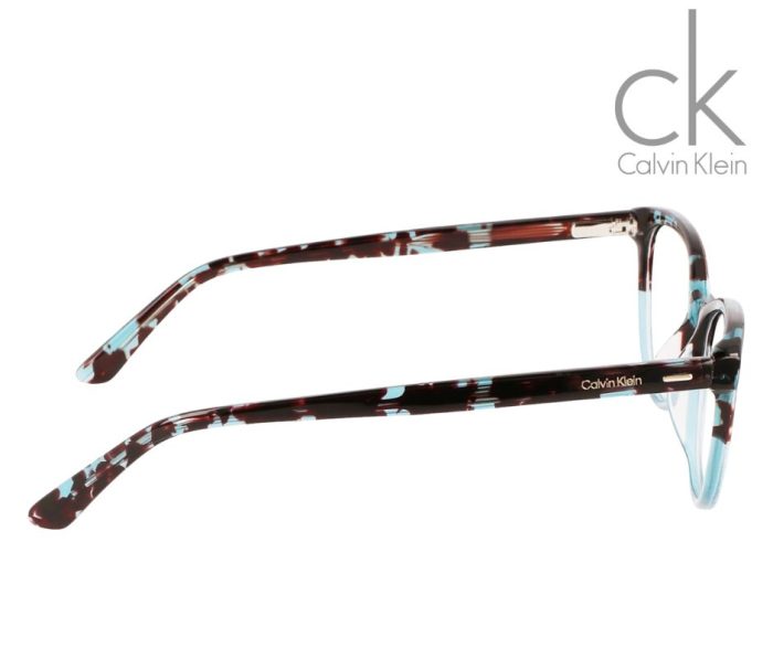 Calvin Klein CK21519 454 Glasses – Multi-Colored Havana with Blue Accents - Image 6