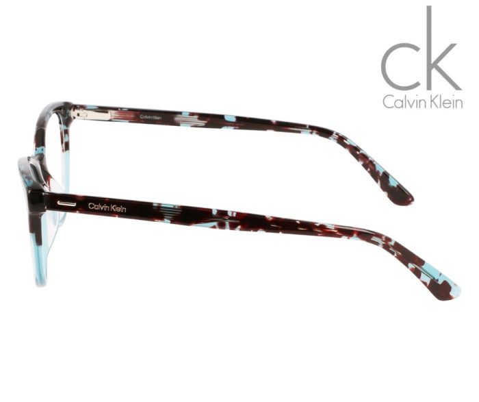 Calvin Klein CK21519 454 Glasses – Multi-Colored Havana with Blue Accents - Image 2