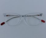 Kids Transparent Eyeglass Frame with Red Tips - Image 2