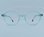 Aqua Blue Transparent Kids Eyeglass Frame – Round Shape - Image 3