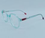 Aqua Blue Transparent Kids Eyeglass Frame – Round Shape
