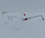Kids Transparent Eyeglass Frame with Red Tips