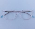 Light Pink Transparent Cat-Eye Kids Eyeglass Frame - Image 2