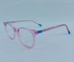 Pink and Blue Transparent Cat-Eye Kids Eyeglass Frame