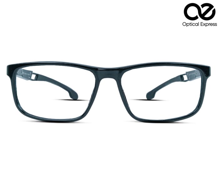 9377 Rectangular Eyeglasses – Glossy Black - Image 2