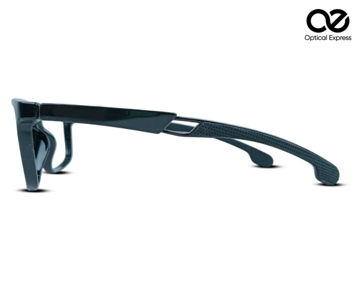 9377 Rectangular Eyeglasses – Glossy Black - Image 4