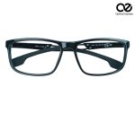 9377 Rectangular Eyeglasses – Glossy Black - Image 3