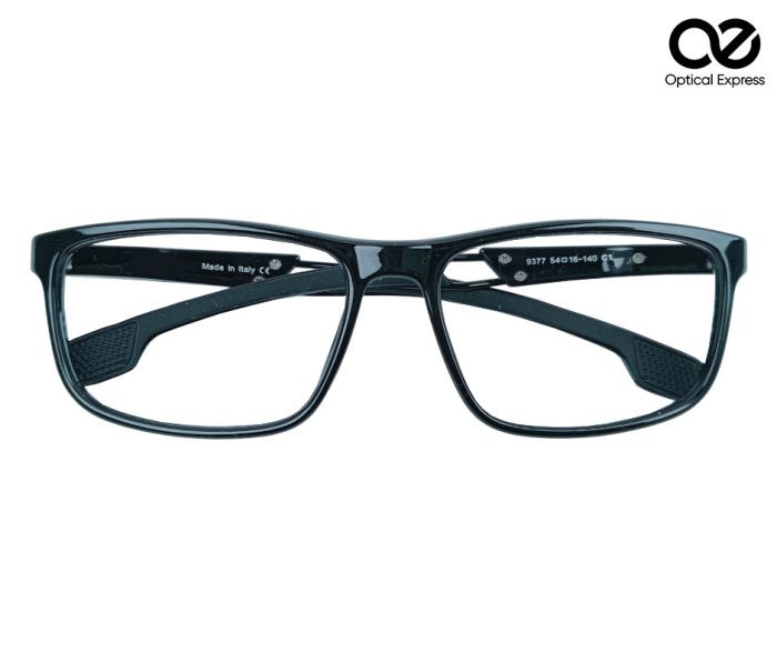 9377 Rectangular Eyeglasses – Glossy Black - Image 3