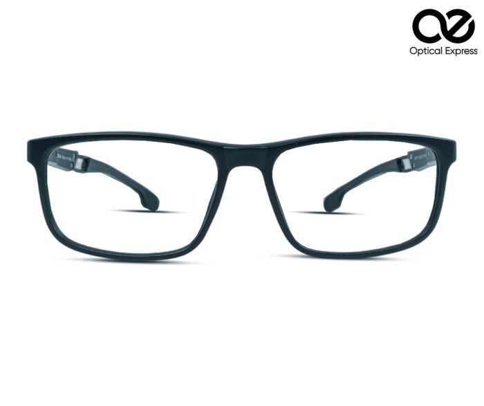 9377 Rectangular Eyeglass Frame – Matte Black - Image 2