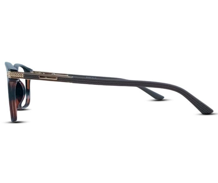 Danmac Eyeglass Frame – Model 371012 – Dora Kata Black Havana with Gold Temples - Image 3