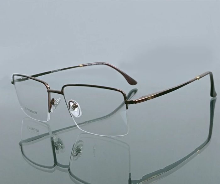 Super premium Titanium Half-Rim Eyeglass Frame - Image 1