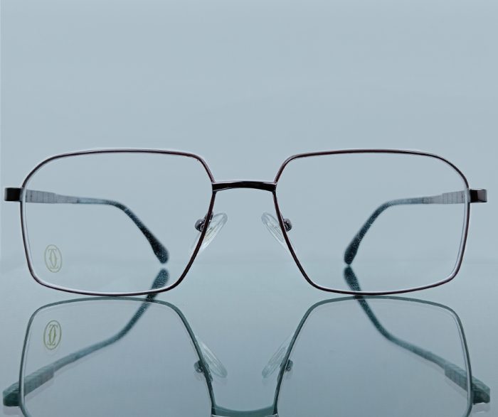 Cartier Inspired Full-Rim Frame – Dark Maroon Edition - Image 2