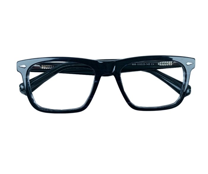 Eyeglass Frame – Model 889 C4 – Premium Black Square Design - Image 2