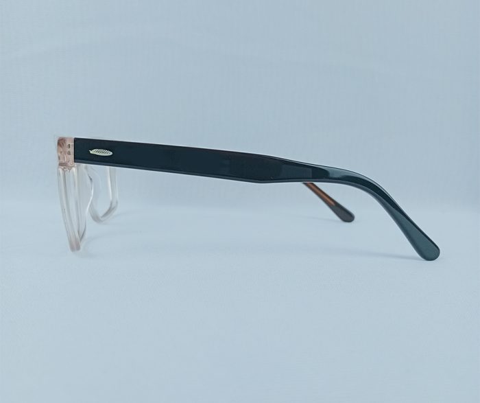Transparent & Black Dual-Tone Acetate Eyeglass Frame - Image 4