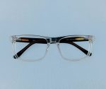 Transparent & Black Dual-Tone Acetate Eyeglass Frame - Image 3