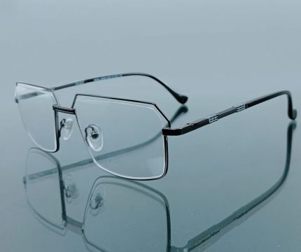 Hexagon Shape Half-Rim Eyeglass Frame