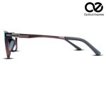 Premium Rectangular Eyeglass Frame – Metallic Brown Accents - Image 4