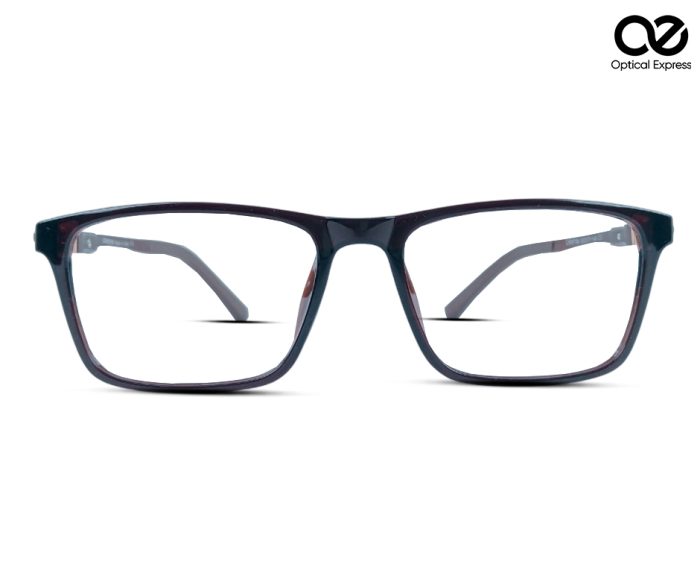 Premium Rectangular Eyeglass Frame – Metallic Brown Accents - Image 2
