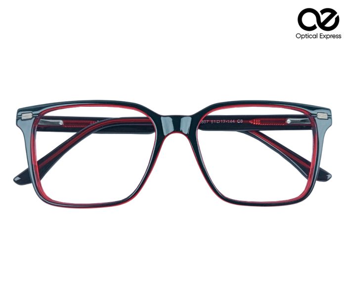 Premier Red-Black Eyeglass Frame – Model 807 C8 - Image 2