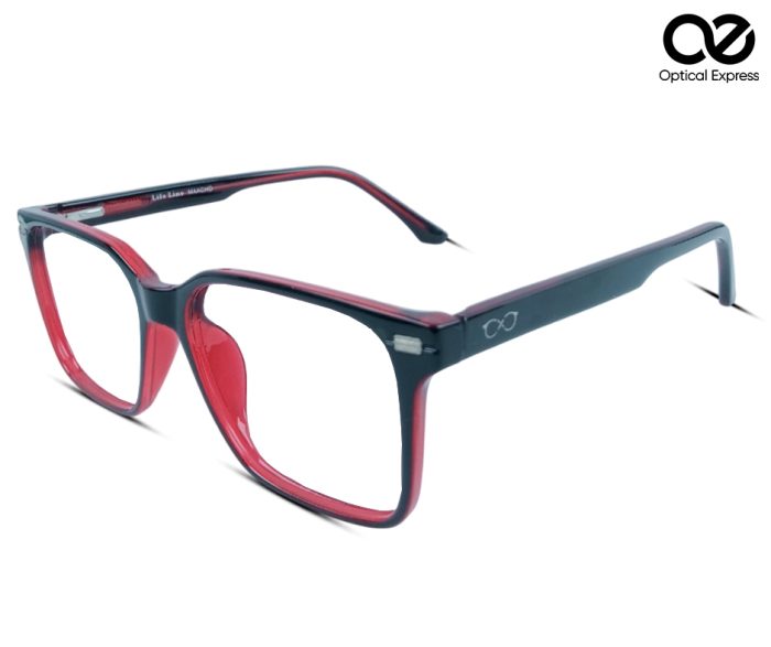 Premier Red-Black Eyeglass Frame – Model 807 C8 - Image 1