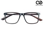 Rectangular Eyeglass Frame – Glossy Brown with Gold Accents - Image 3