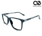 Premium HB0926 Rectangular Eyeglass Frame – Glossy Black with Cutout Temples