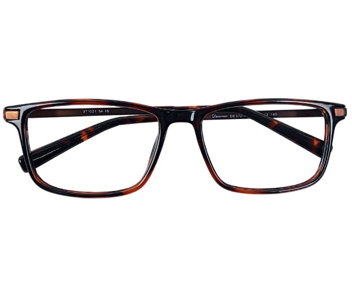 Danmac Eyeglass Frame – Model 371021 – Tiger Brown Classic with Icon Temple - Image 3