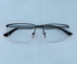 Classic Semi-Rimless Eyeglass Frame – Matte Black with Flexible Temples - Image 2