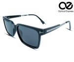 Sunwear Premium Glossy Black Sunglasses – Silver Accent Edition