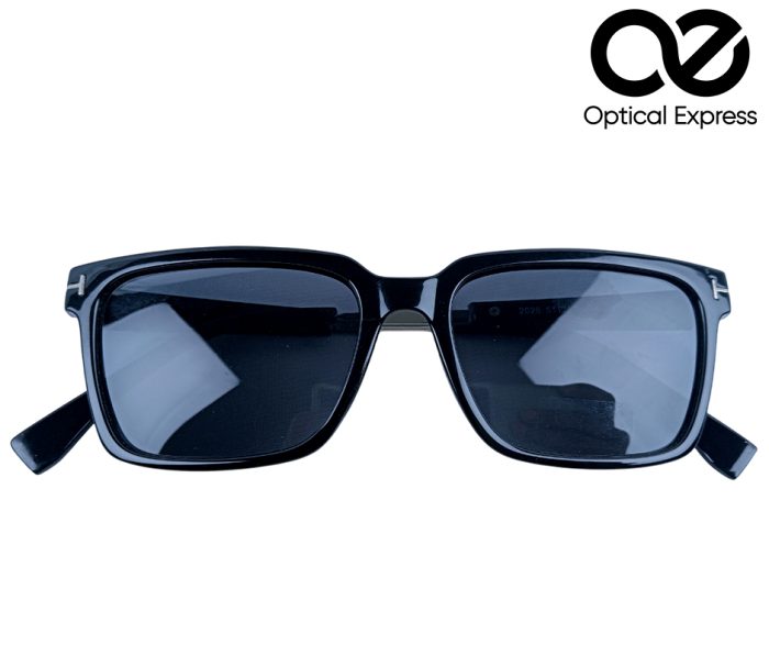 Sunwear Premium Glossy Black Sunglasses – Silver Accent Edition - Image 4