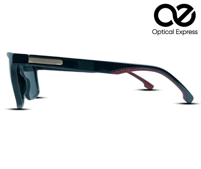 Sunwear Glossy Black Sunglasses – Red Accent Edition - Image 3
