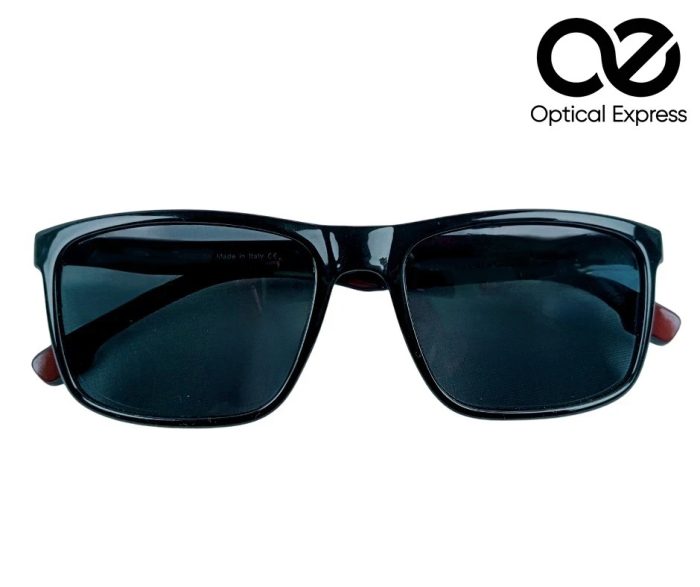 Sunwear Glossy Black Sunglasses – Red Accent Edition - Image 4
