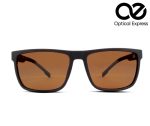 Sunwear Textured Brown Sunglasses – Blue Accent Edition
