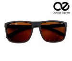 Sunwear Textured Brown Sunglasses – Blue Accent Edition - Image 4